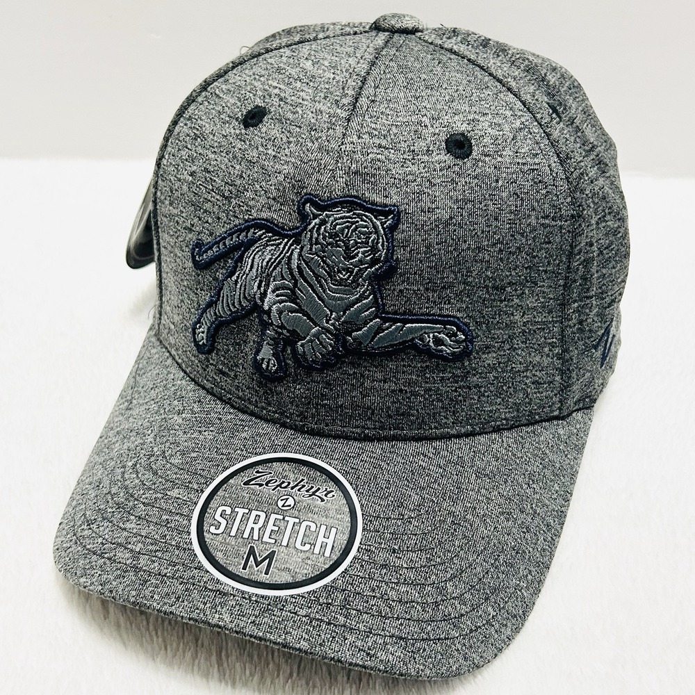 Zephyr Jackson State Tigers Gray‎ Heather Hat Cap Stretch Flex Medium NCAA